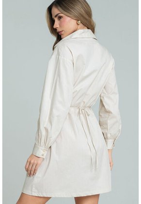 Vestido Corto Nahla Beige Ragged Pf12510424