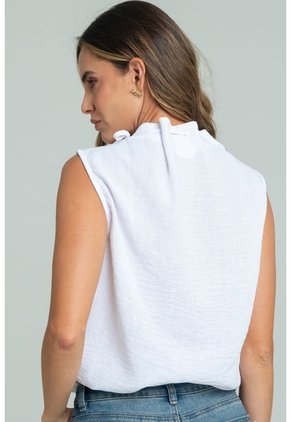 Blusa Mhyra Blanco Ragged Pf12110879