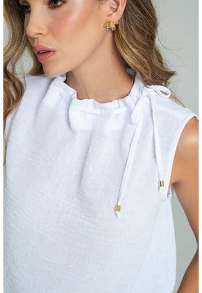 Blusa Mhyra Blanco Ragged Pf12110879