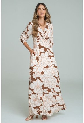 Vestido Malaga Café Ragged Pf11511473