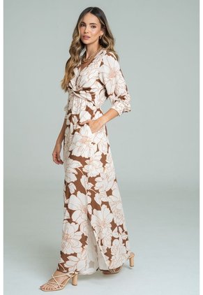 Vestido Malaga Café Ragged Pf11511473