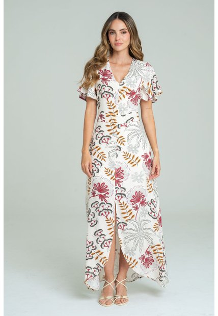 Vestido Meiji Beige Ragged Pf11511487