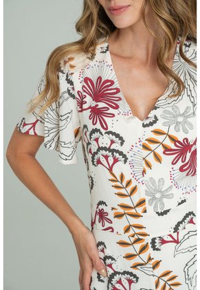 Vestido Meiji Beige Ragged Pf11511487