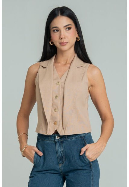 Chaleco Bruno Beige Ragged Pf12150034