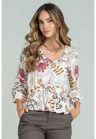 Blusa Balvessa Beige Ragged Pf11113238 Ragged