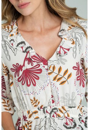 Blusa Balvessa Beige Ragged Pf11113238