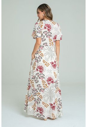 Vestido Meiji Beige Ragged Pf11511487