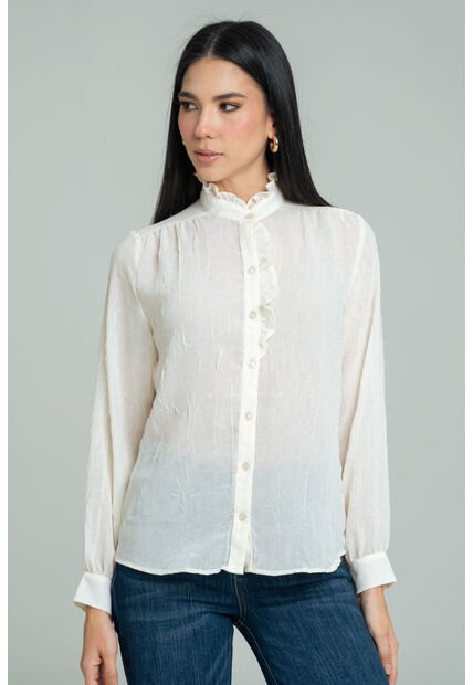 Camisa Ylenhia Blanco Ragged Pf12110882