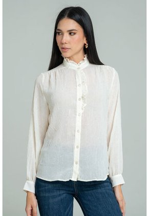 Camisa Ylenhia Blanco Ragged Pf12110882