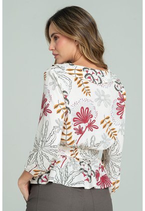 Blusa Balvessa Beige Ragged Pf11113238