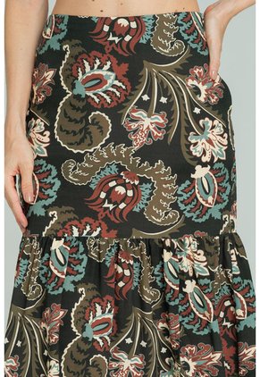 Falda Sevilla Negro Ragged Pf11320536