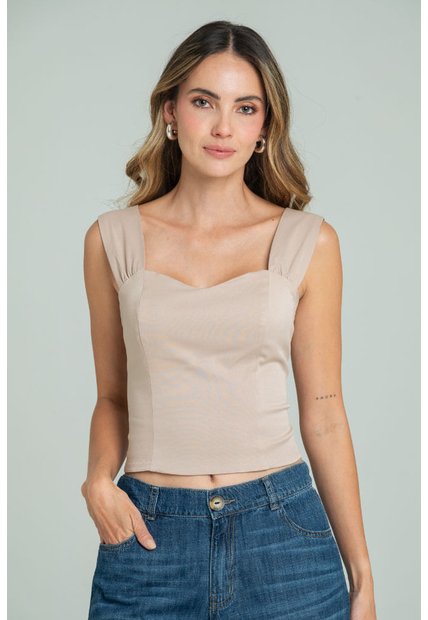 Blusa Amdre Beige Ragged Pf11113186
