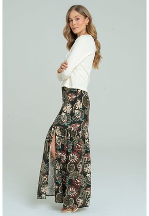 Falda Sevilla Negro Ragged Pf11320536