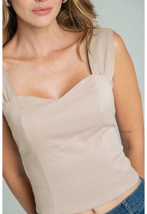Blusa Amdre Beige Ragged Pf11113186