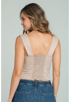 Blusa Amdre Beige Ragged Pf11113186