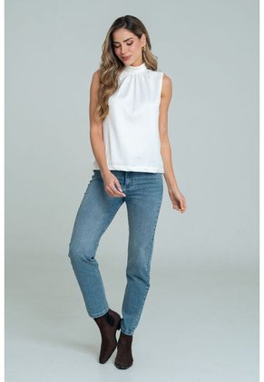 Blusa Nhievia Blanco Ragged Pf12110883