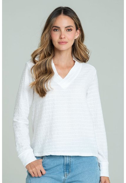 Blusa Laia Blanco Ragged Pf11113232