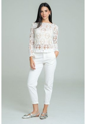 Buzo En Malla Blanco Ragged Pf11180013