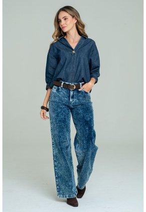 Camisa California Azul Ragged Pf21110039