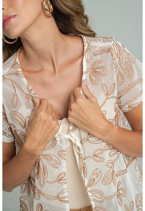 Blusa Meden Café Ragged Pf11113202
