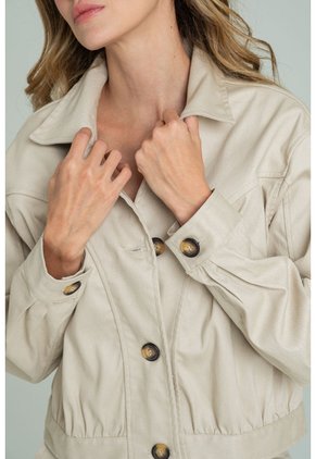 Chaqueta Saphira Beige Ragged Pf11130286