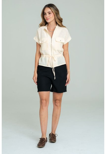 Short Fertel Negro Ragged Pf11340180