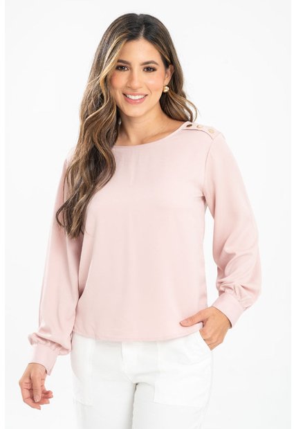 Blusa Nikolhe Rosa Ragged Pf32111345