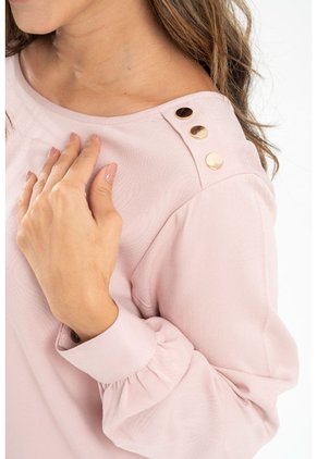 Blusa Nikolhe Rosa Ragged Pf32111345