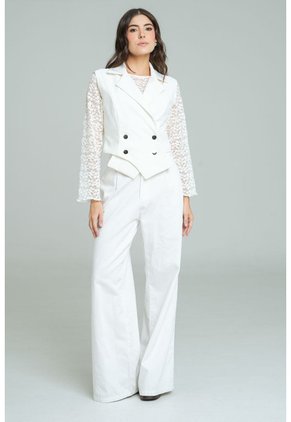 Chaleco Cruzado Alhira Blanco Ragged Pf12150037