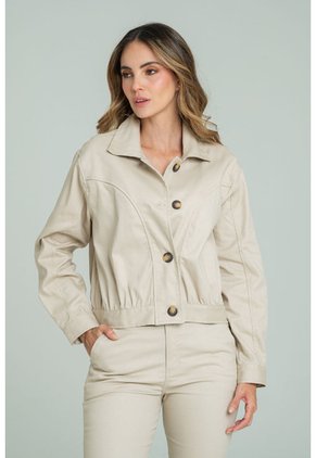Chaqueta Saphira Beige Ragged Pf11130286