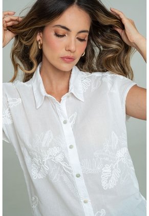 Blusa Renin Blanco Ragged Pf11113194