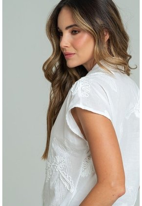 Blusa Renin Blanco Ragged Pf11113194