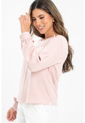 Blusa Nikolhe Rosa Ragged Pf32111345
