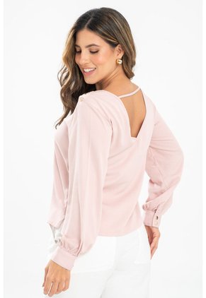 Blusa Nikolhe Rosa Ragged Pf32111345