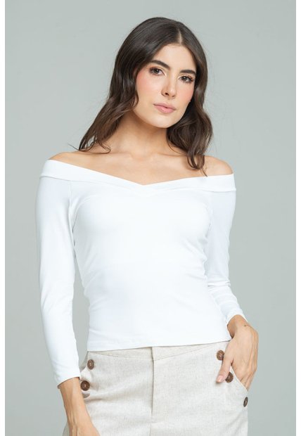 Top Fatima Blanco Ragged Pf13120866