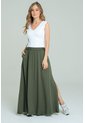 Falda Larga Abertura Verde Ragged Pf17320008 de Ragged