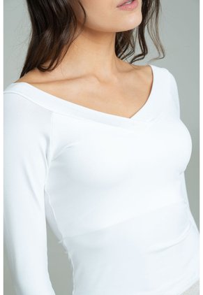 Top Fatima Blanco Ragged Pf13120866