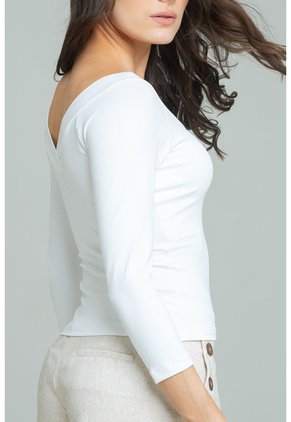 Top Fatima Blanco Ragged Pf13120866