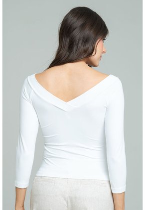 Top Fatima Blanco Ragged Pf13120866