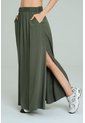 Falda Larga Abertura Verde Ragged Pf17320008 de Ragged