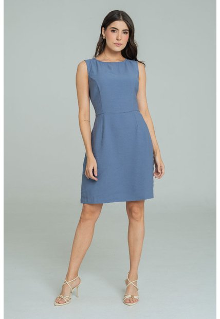 Vestido Flon Azul Ragged Pf11511485