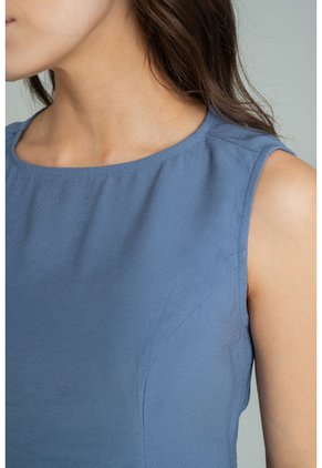 Vestido Flon Azul Ragged Pf11511485