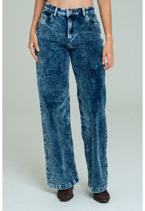 Pantalon Wide Leg Corduroy Azul Ragged Pf21310052