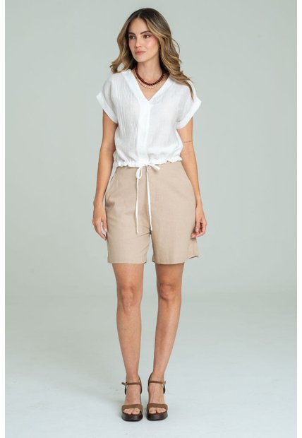 Short Fertel Beige Ragged Pf11340180