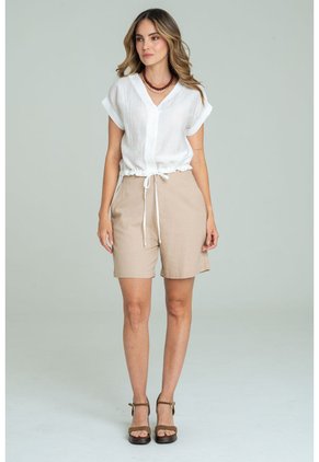 Short Fertel Beige Ragged Pf11340180