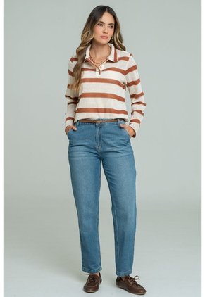 Camisa Polo Tejida Café Ragged Pf11113178