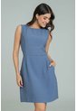 Vestido Flon Azul Ragged Pf11511485 de Ragged