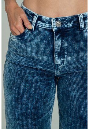 Pantalon Wide Leg Corduroy Azul Ragged Pf21310052