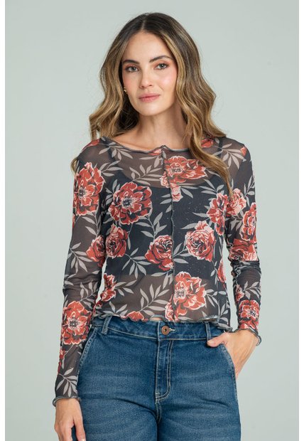 Blusa Cassius Negro Ragged Pf11121200