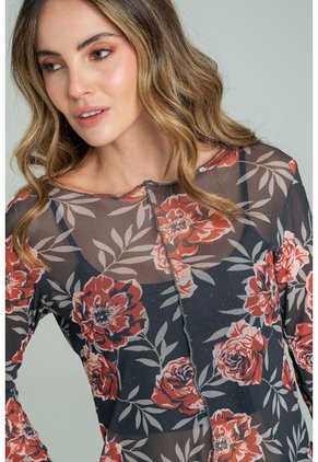 Blusa Cassius Negro Ragged Pf11121200
